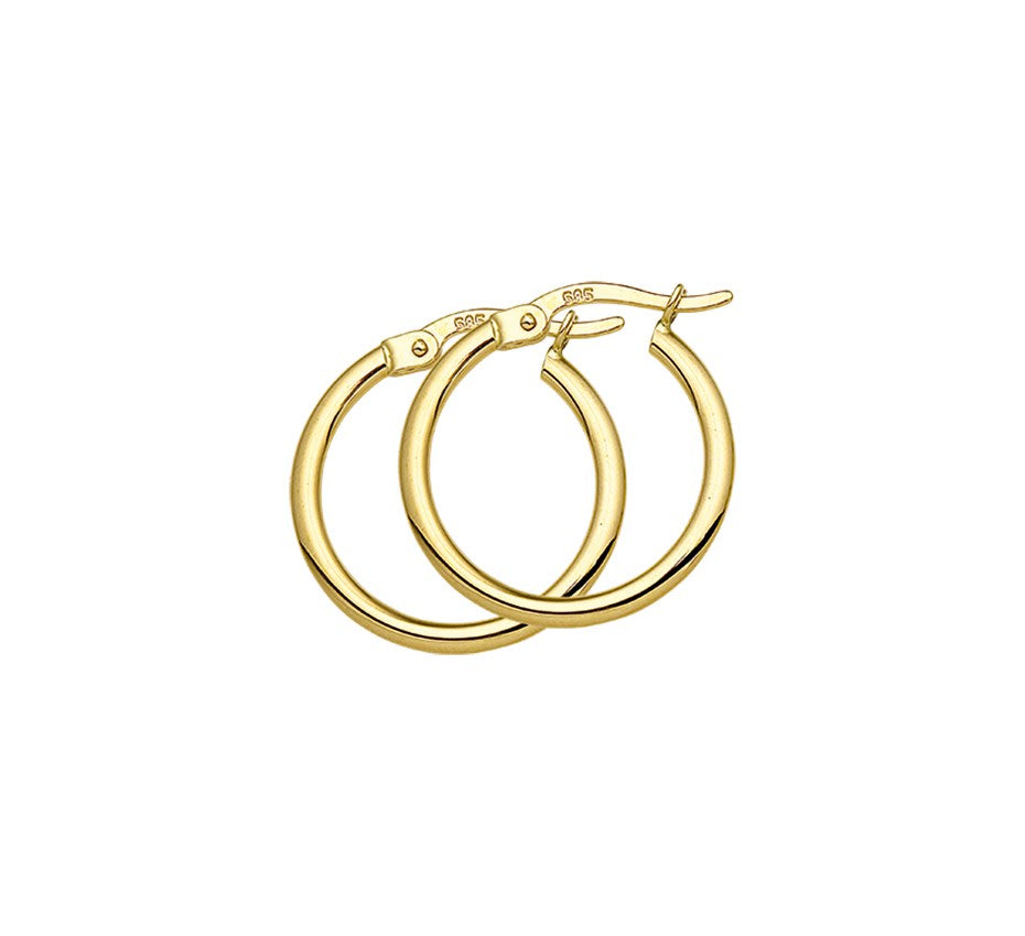 Gouden oorringen 19 mm – 14 karaat
