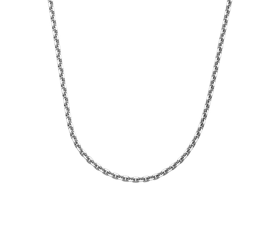 Zilveren geslepen ankerketting 1,3 mm – 36 cm