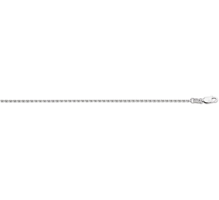 Zilveren geslepen ankerketting 1,7 mm – 80 cm