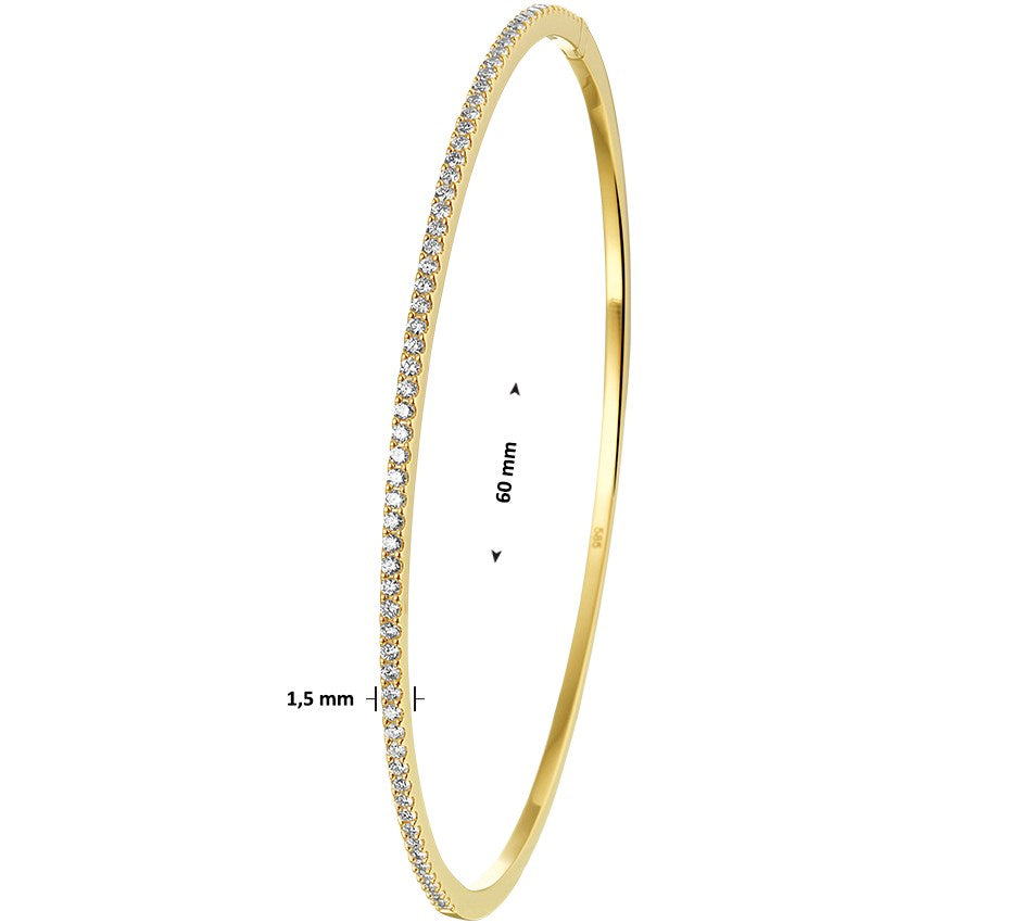 Gouden bangle met diamant 0,61 ct – 14 karaat
