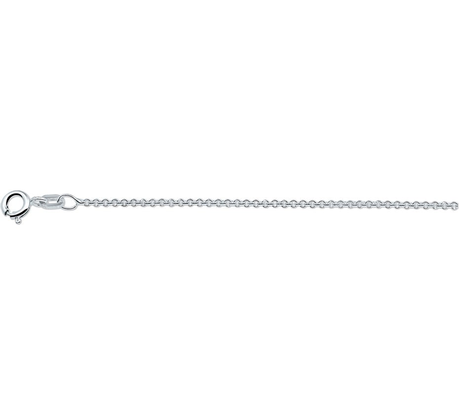 Zilveren ronde ankerketting 1,1 mm – 38 cm