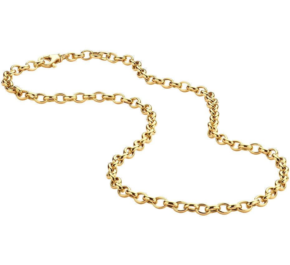Gouden jasseron ketting 4,3 mm – 14 karaat