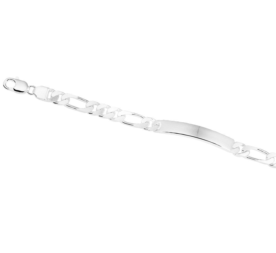 Zilveren graveerarmband figaro 7,6 mm – 20 cm