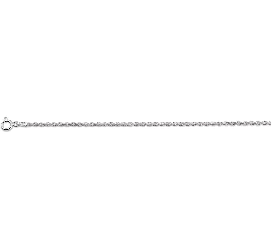 Zilveren koordketting 2 mm, 45 cm