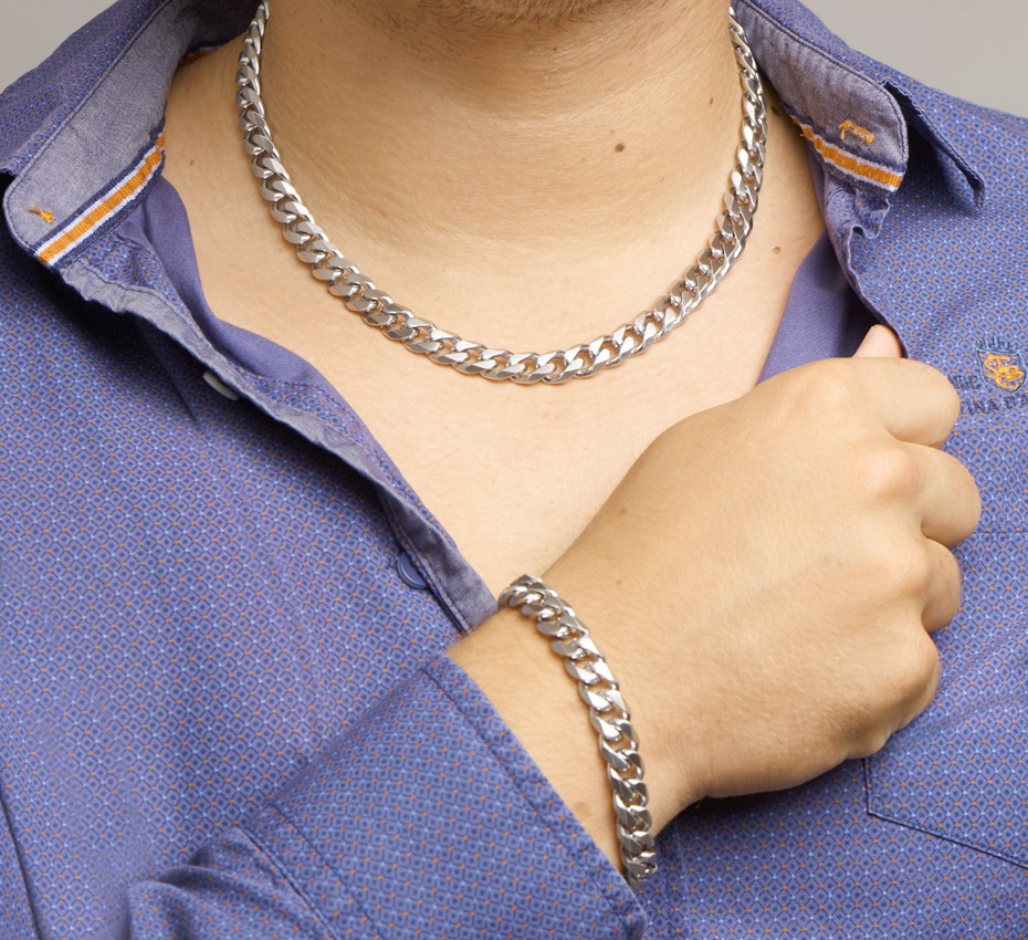 Stalen gourmetteketting 10,5 mm
