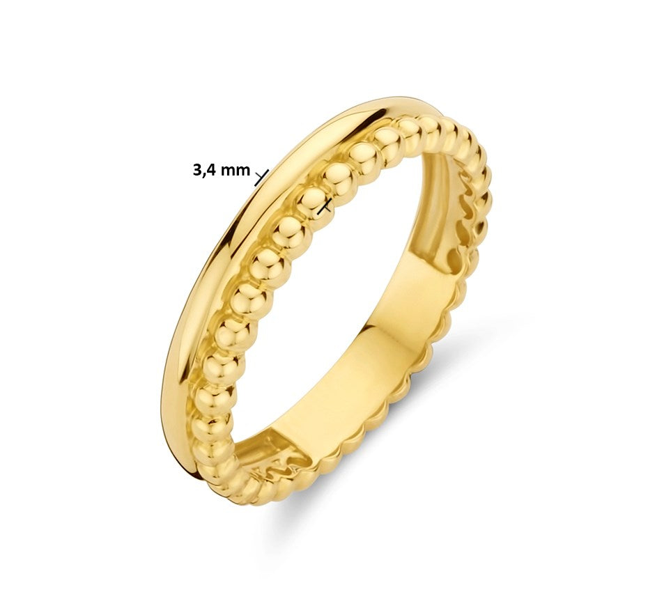 Gouden ring met bolletjes 3,4 mm – 14 karaat