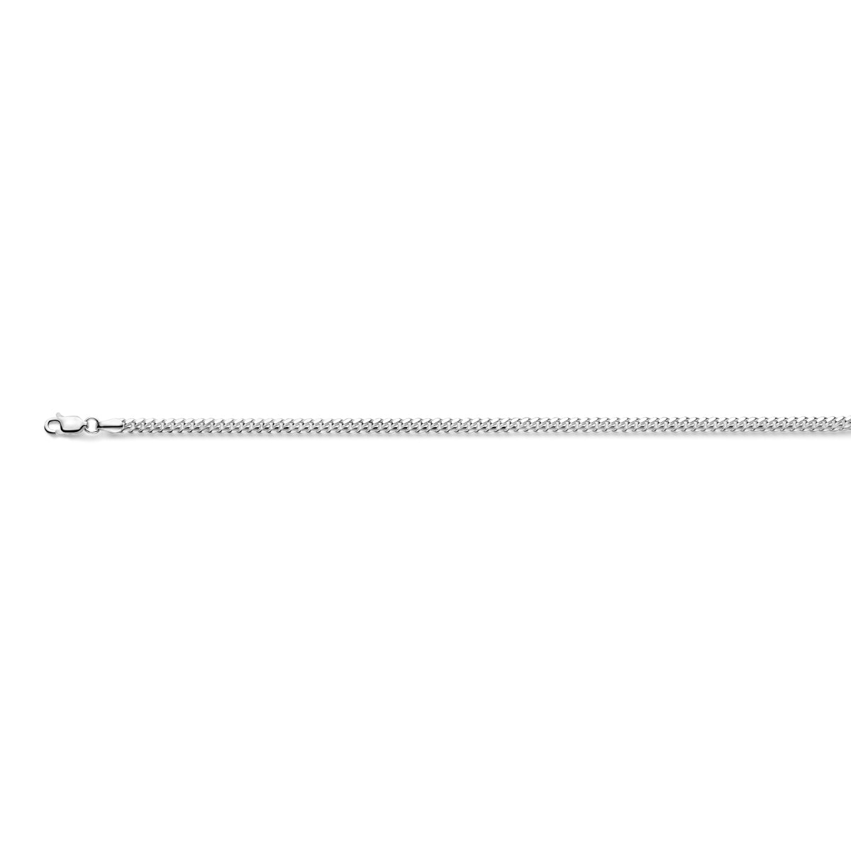 Armband of ketting gourmette 4,0 mm zilver wit