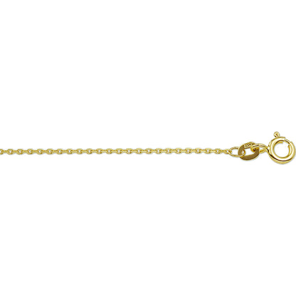 Gouden ankerketting gediamanteerd 1,1 mm – detailfoto
