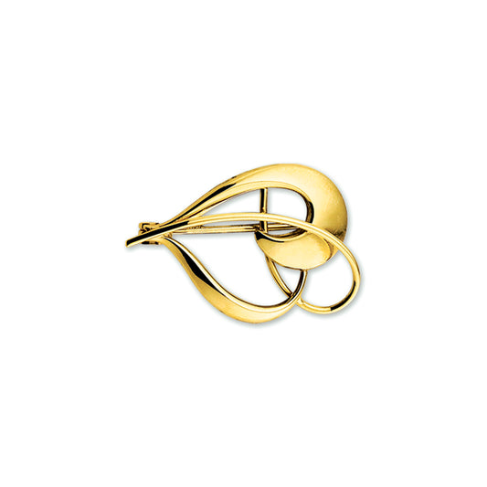 Broche poli 14k geelgoud