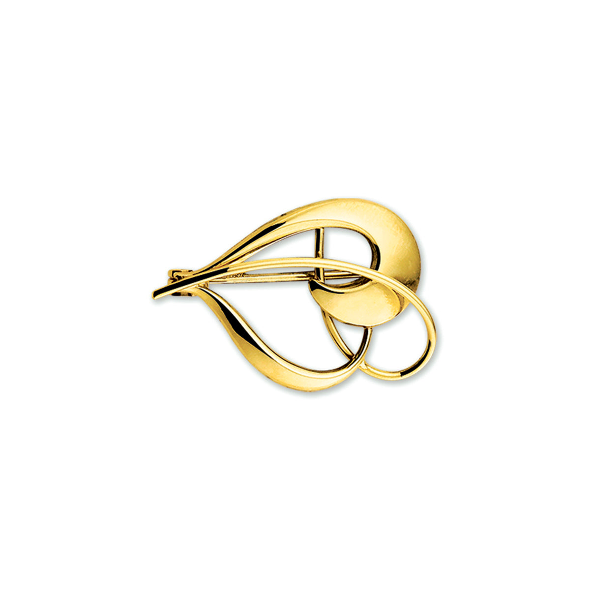 Broche poli 14k geelgoud