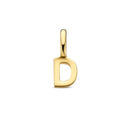 Gouden hanger letter – 14 karaat – achterzijde