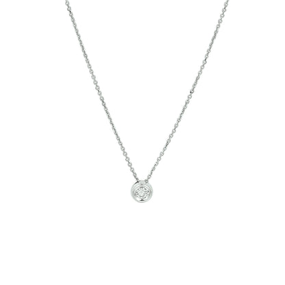 Witgouden ketting met diamant – 14 karaat