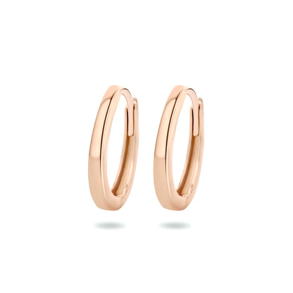 Gouden klapoorringen 13,5 mm – 14 karaat – vooraanzicht