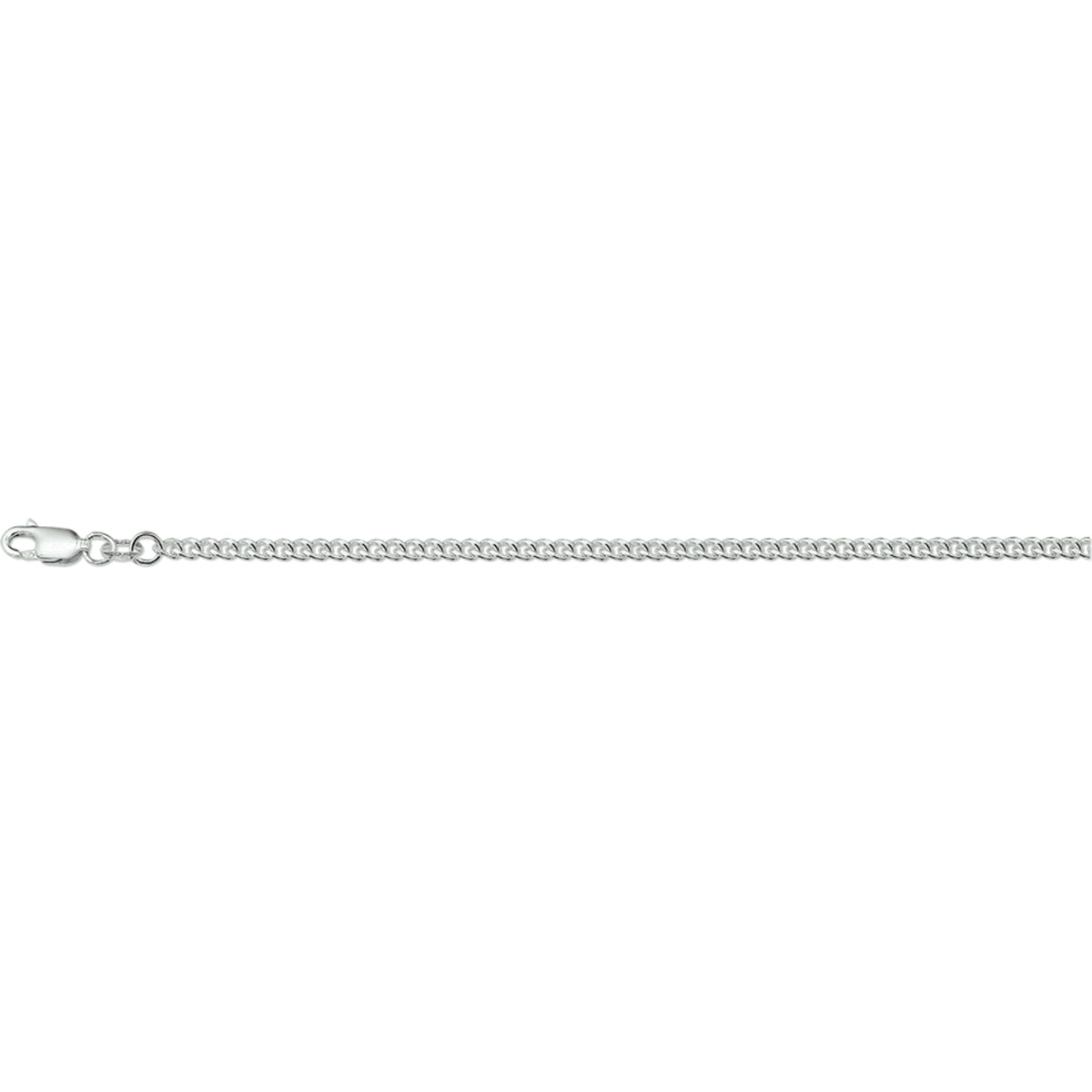 Ketting gourmette 2,6 mm zilver wit