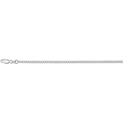 Zilveren gourmette ketting 2,6 mm, 50 tot 90 cm – detailfoto