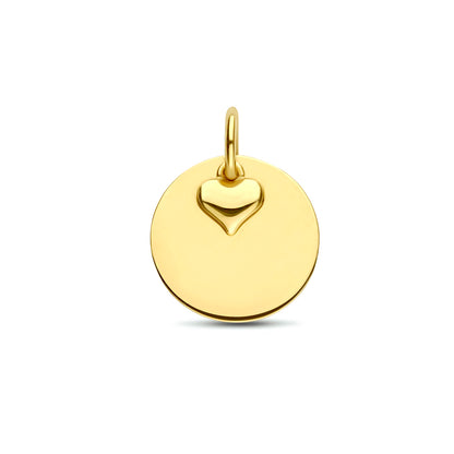 Gouden graveerhanger hartje – 14 karaat