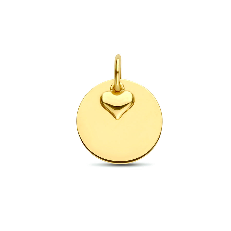 Gouden graveerhanger hartje – 14 karaat