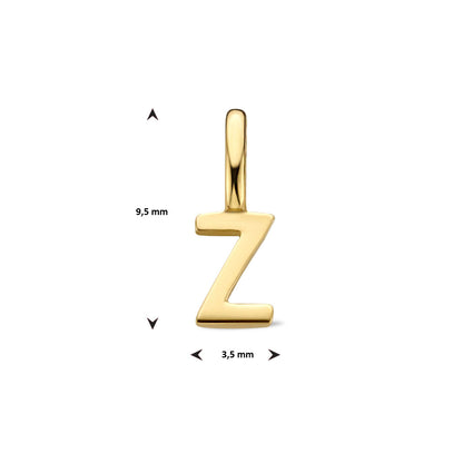 Gouden hanger letter – 14 karaat – extra foto
