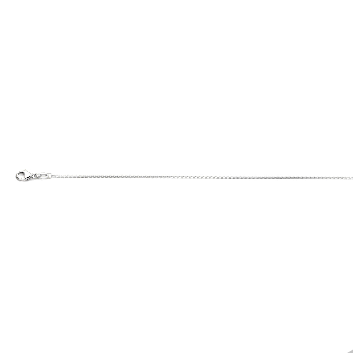 Armband of ketting anker gediamanteerd 1,1 mm 14k of 18k wit, geelgoud of rosegoud