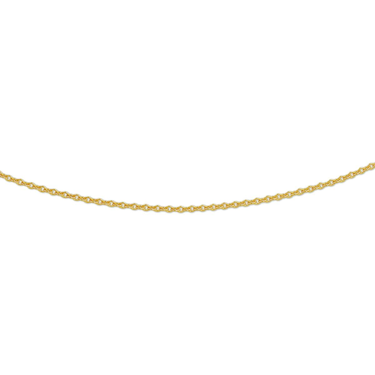 Ketting anker rond 1,2 mm 14k geelgoud