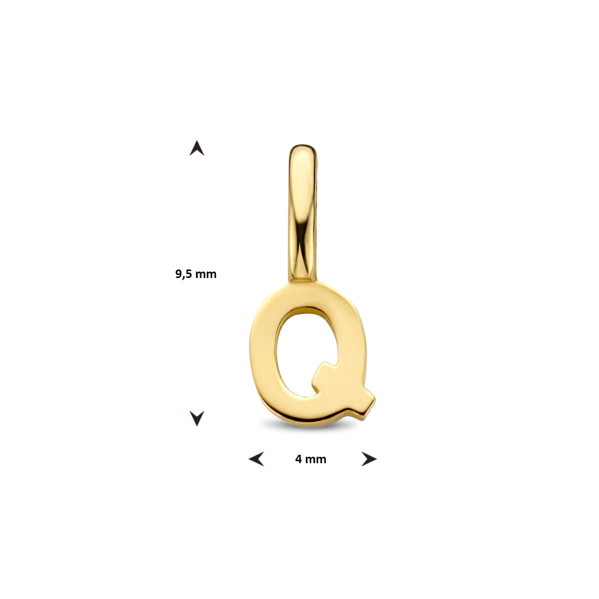 Hanger letter 14K geelgoud