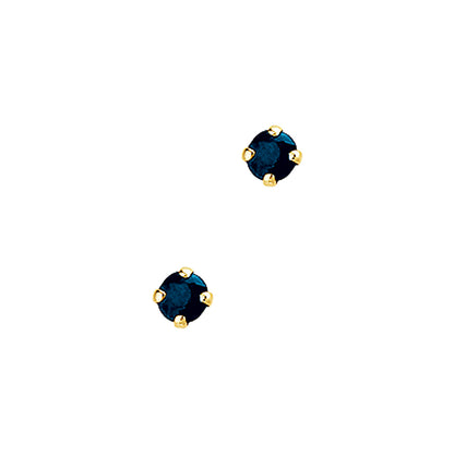 Gouden oorknopjes met edelsteen 3 mm – 14 karaat – gedragen