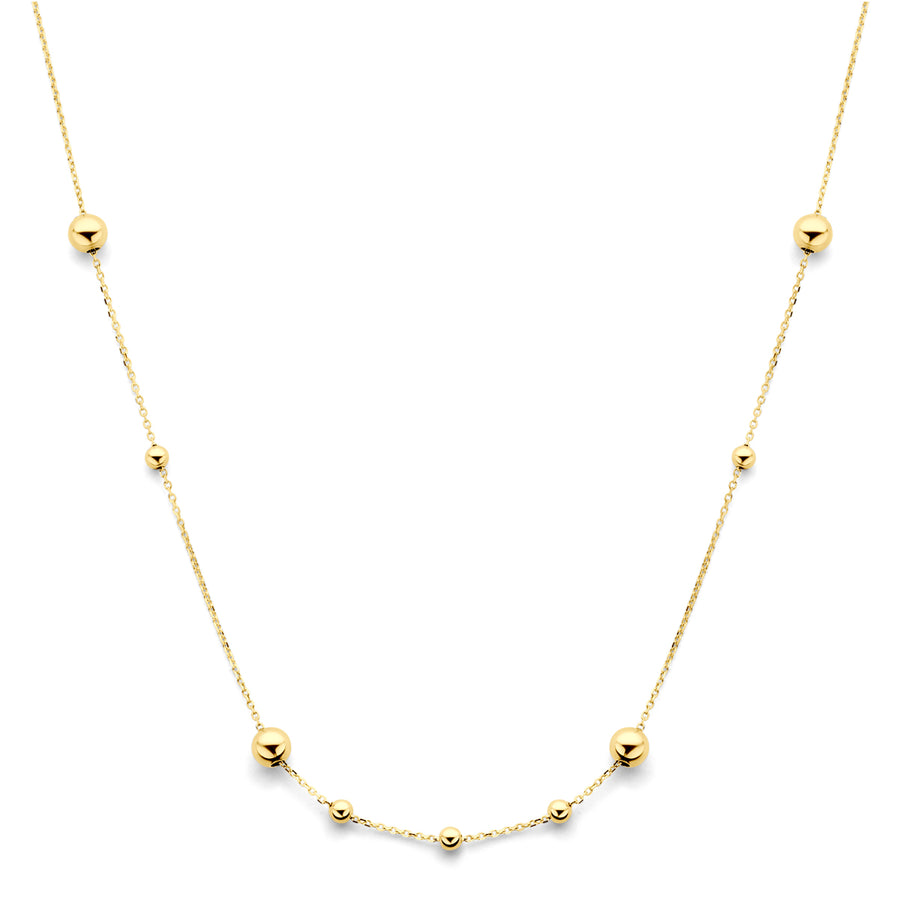 Gouden bolletjesketting – 14 karaat