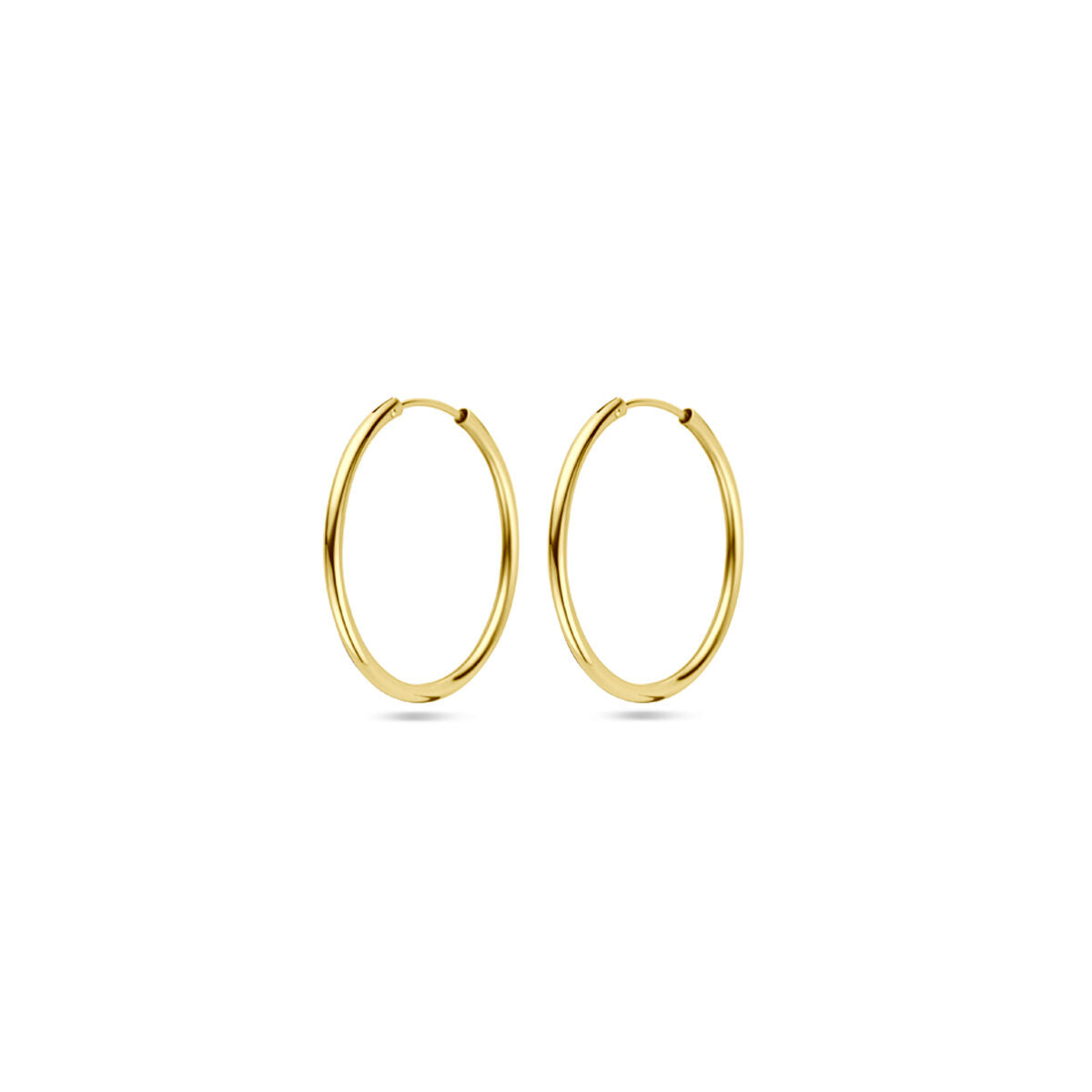 Oorringen 1,8 mm ronde buis 14k goud