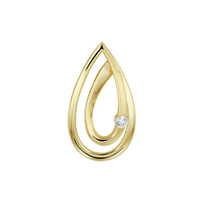 YO&NO hanger diamant 0.040ct h si 14k geelgoud