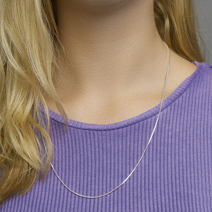 Zilveren venetiaanse ketting 1,3 mm – in het Yo&No doosje