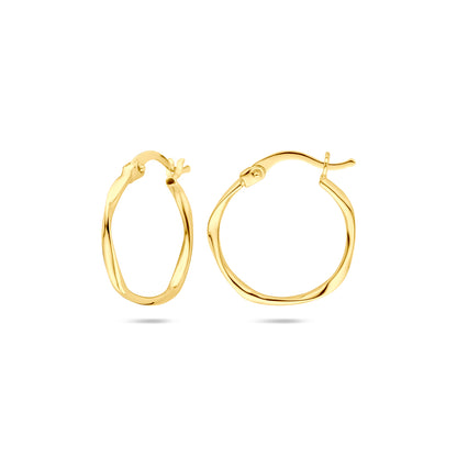Gouden oorringen 20 mm – 14 karaat