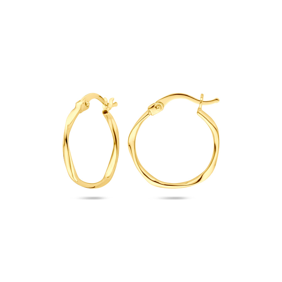 Gouden oorringen 20 mm – 14 karaat