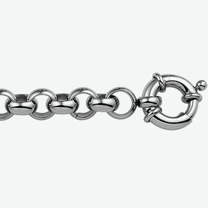 Stalen jasseron armband 9 mm – detailfoto