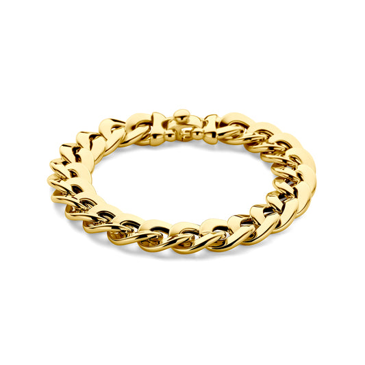 Armband gourmette 12 mm 14k geelgoud