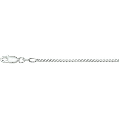 Zilveren geslepen gourmette ketting 2,0 mm