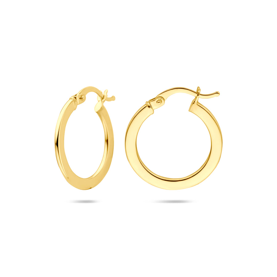 Gouden oorringen 21 × 1 mm – 14 karaat