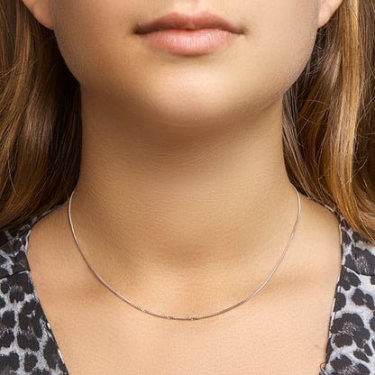 Zilveren gourmette ketting 1,2 mm, 38 tot 50 cm – detailfoto