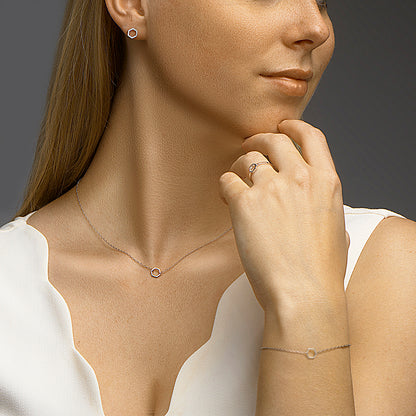 Zilveren ketting met zeshoek, schakel 0,8 mm – close-up van de sluiting