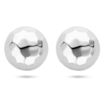 Zilveren oorknoppen rond 30 mm