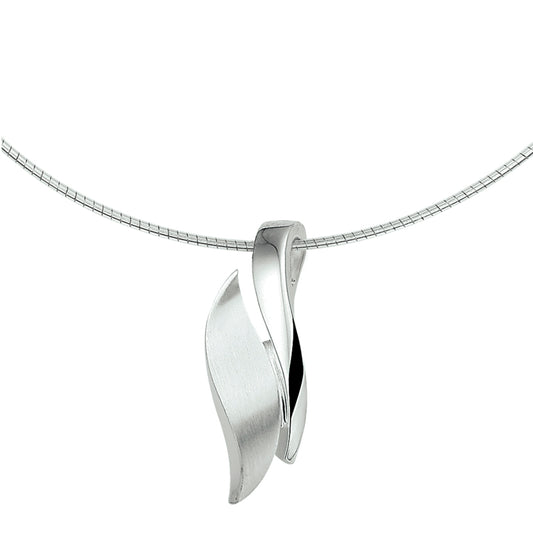 YO&NO Ketting poli/mat 42 + 3 cm zilver gerhodineerd