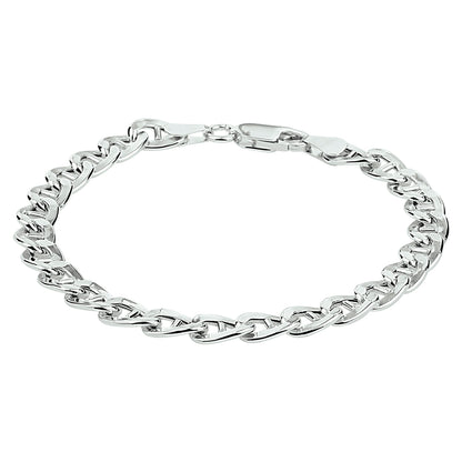Zilveren ankerketting 6,5 mm