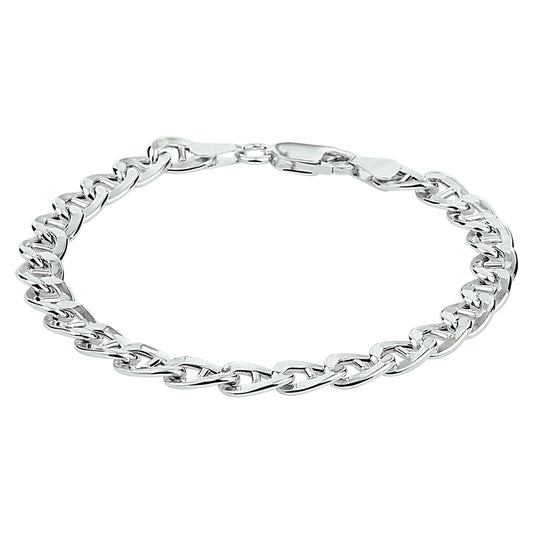 YO&NO Ketting of armband anker 6,5 mm zilver gerhodineerd