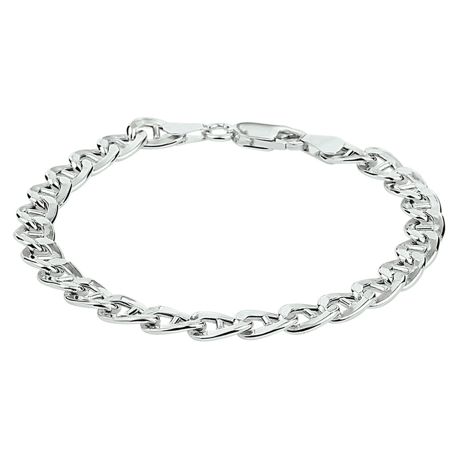 Zilveren ankerketting 6,5 mm