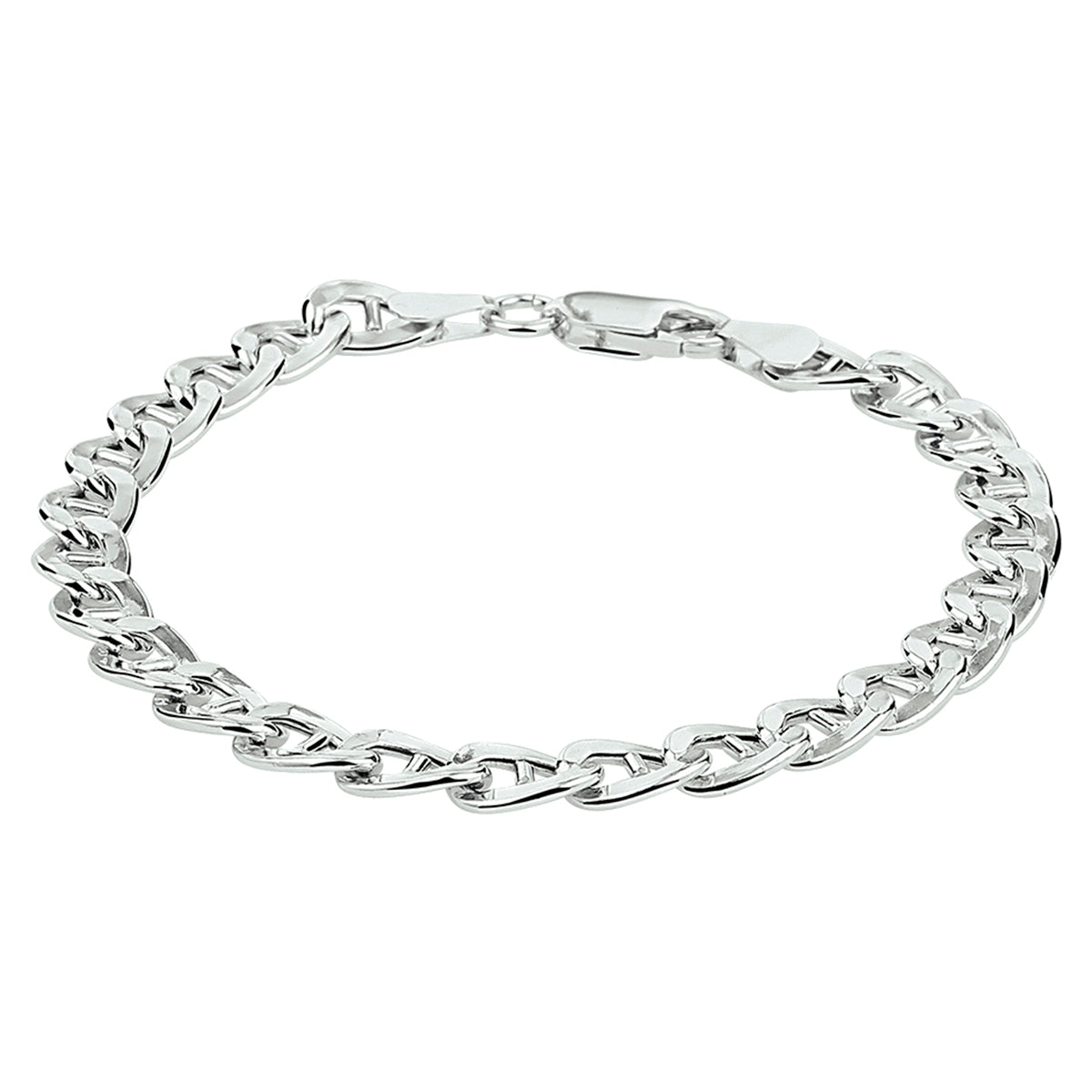 YO&NO Ketting of armband anker 6,5 mm zilver gerhodineerd