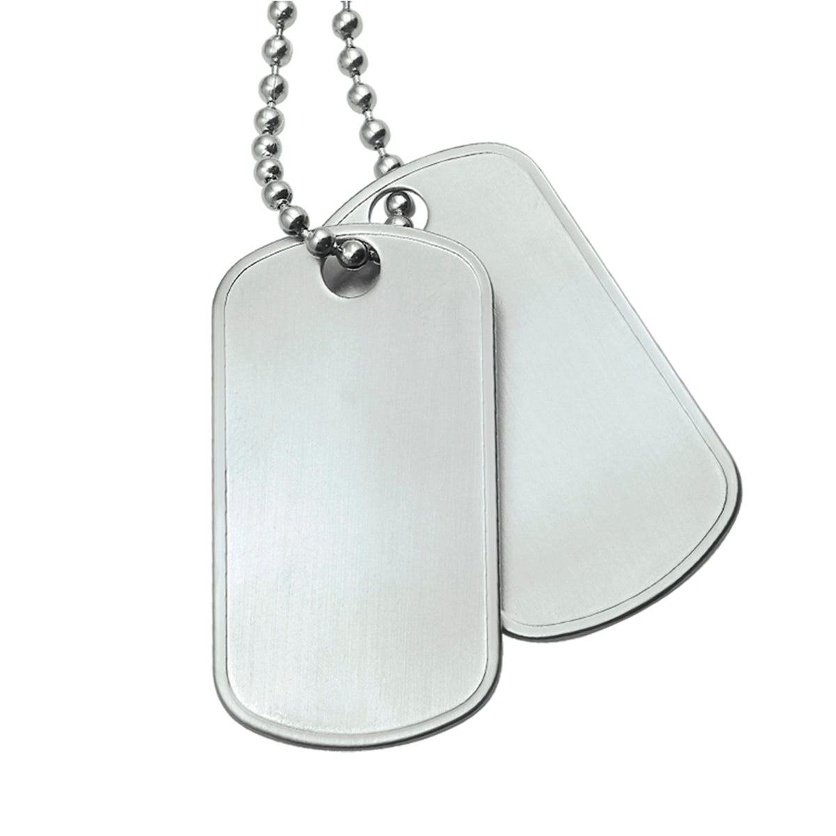 YO&NO graveercollier met 2 dogtags mat staal