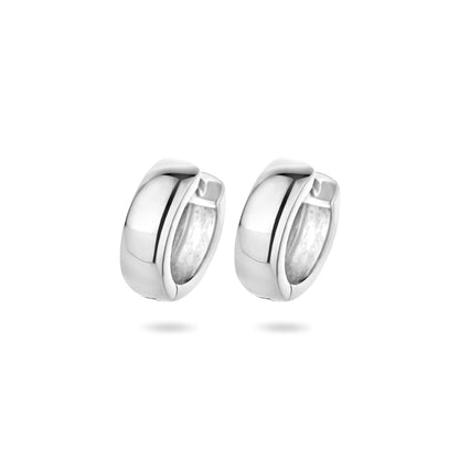 Zilveren klapoorringen bol 4 mm