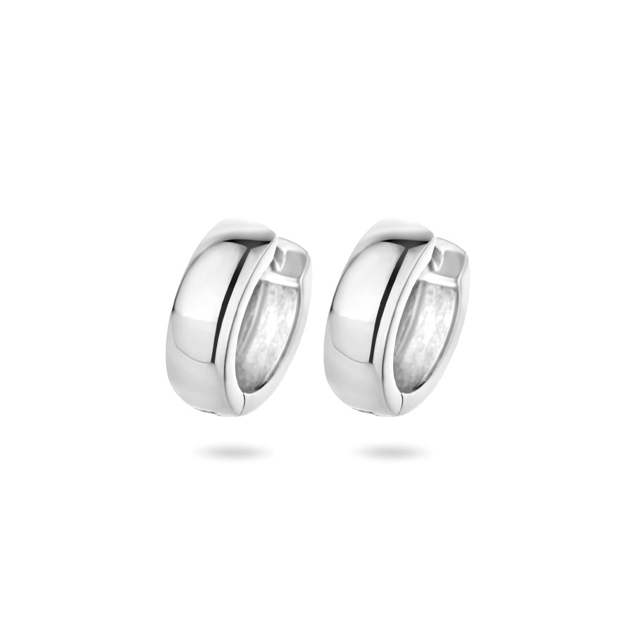 Zilveren klapoorringen bol 4 mm