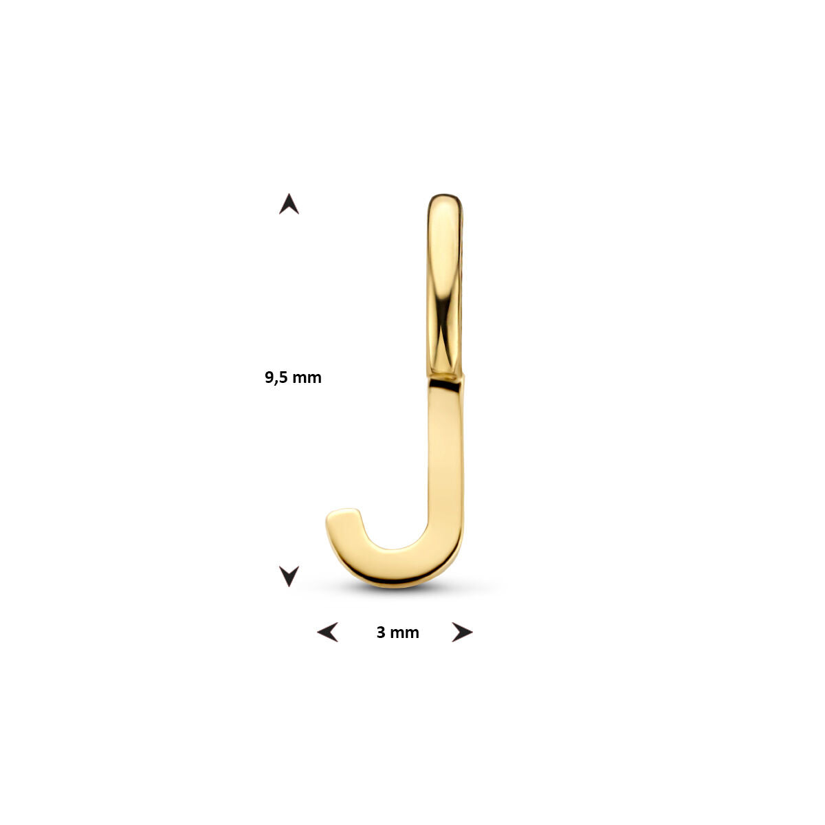 Hanger letter 14K geelgoud