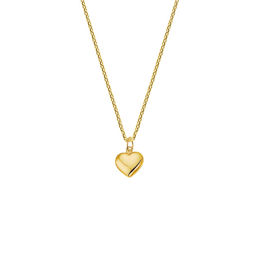 YO&NO ketting hart 41 + 4 cm 14k geelgoud