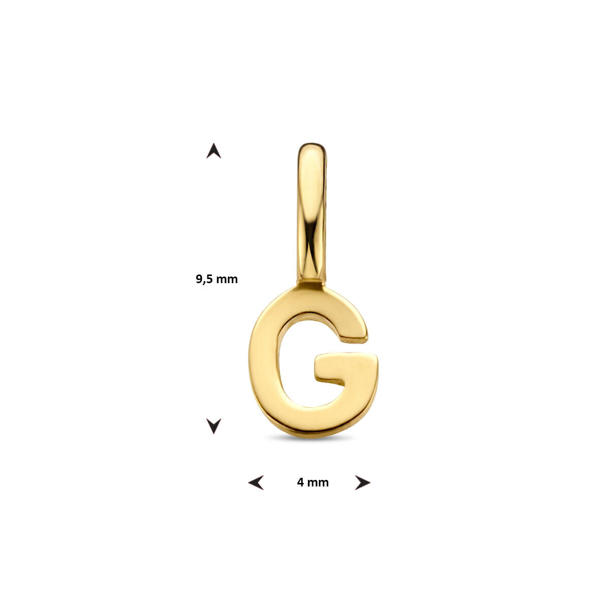 Hanger letter 14K geelgoud